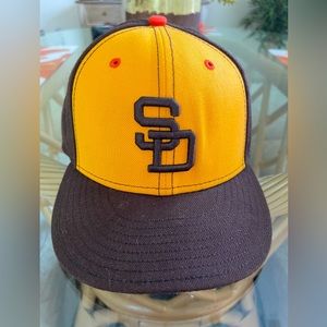 New San Diego padres ball cap gold/brown size 7.5